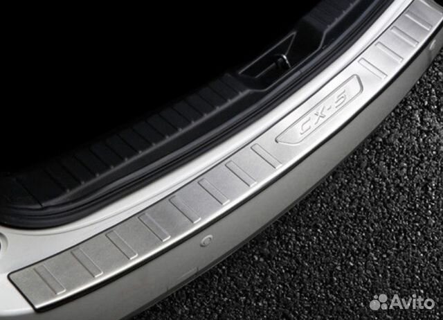 Накладка на задний бампер Mazda CX-5 c 2017 (хром)