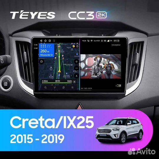 Teyes Тиайс CC3 2K 4+32 GB Hyundai Creta 2015+