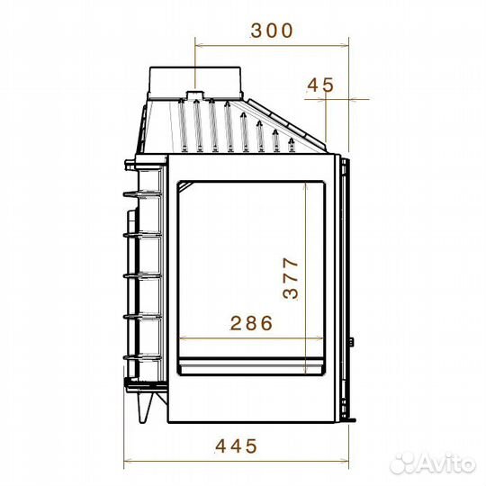 Каминная топка Liseo Castiron LCI 007 gflr