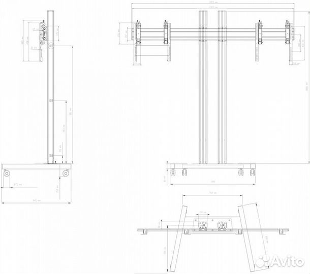 Напольный кронштейн Vogel's FT1264 Black