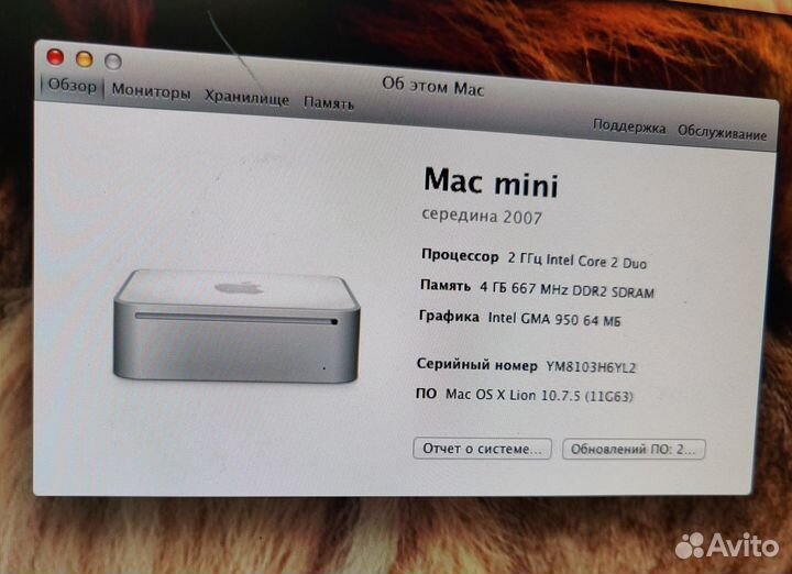 Apple Mac mini 2007 C2D 2*2GHZ 4Gb 320Gb