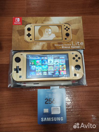 Новый прошитый Switch Lite: Hyrule Edition 256 гб