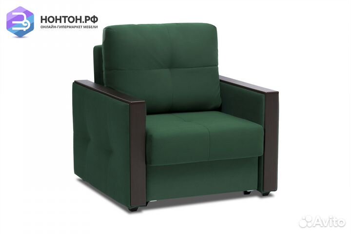 Кресло еврокнижка Инсайд изумрудное