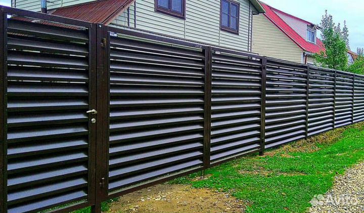 Металлический забор Жалюзи GL 0,5 RAL 8017