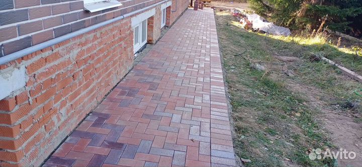 Укладка брусчатки тратуарной плитки