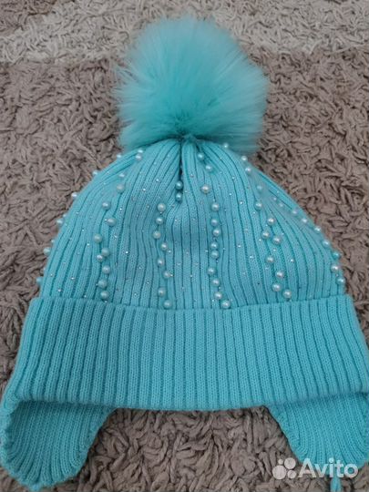 Шапка для девочки зимняя
