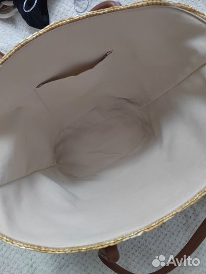 Соломенная сумка пляжная