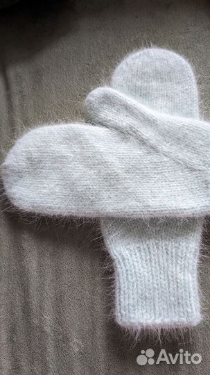 Варежки вязаные б/у