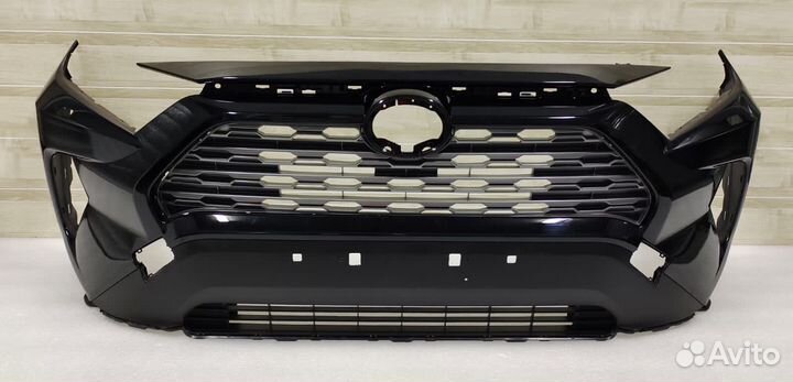 Бампер рав 4 5 поколение с решетками Оригинал