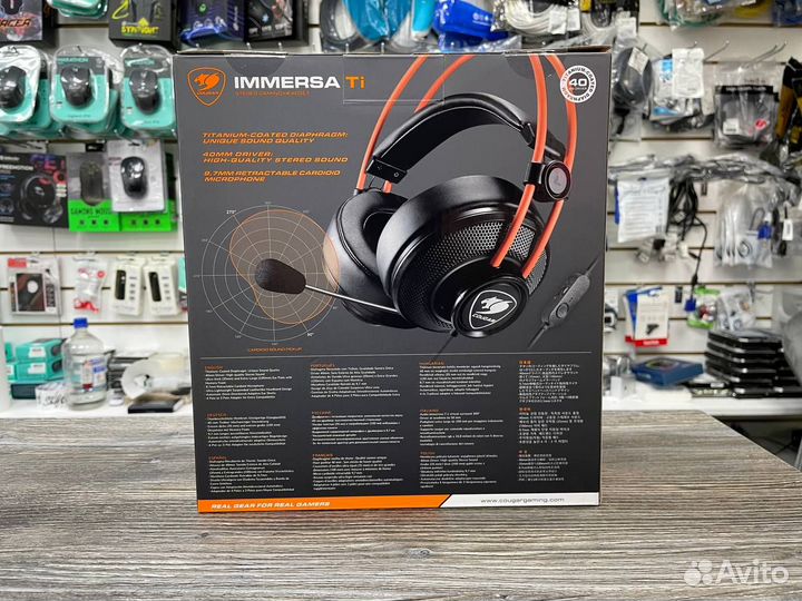 Игровая гарнитура Cougar immersa TI, черный