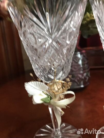 Свадебные хрустальные бокалы