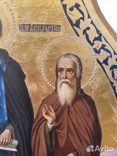 Икона Храмовая старинная Сергий Радонежский 19 век