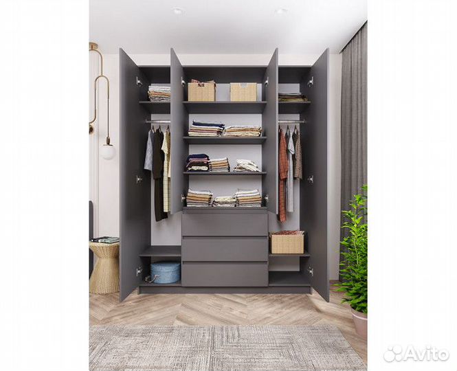 Шкаф Челси 160.Графит