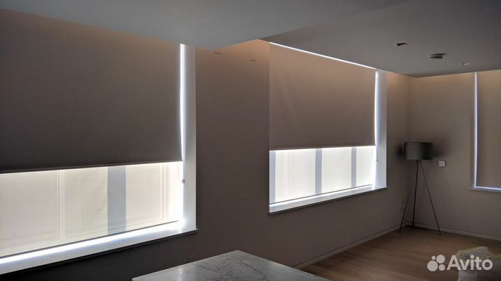 Рулонные шторы однотонные