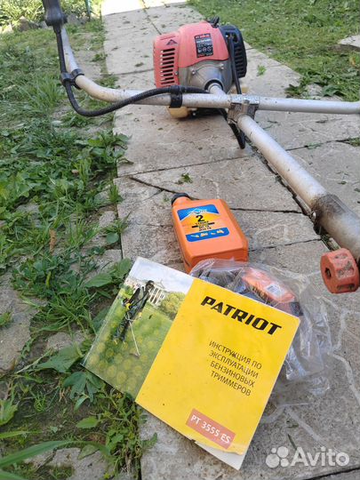 Бензиновый триммер patriot pt3555es газонокосилка