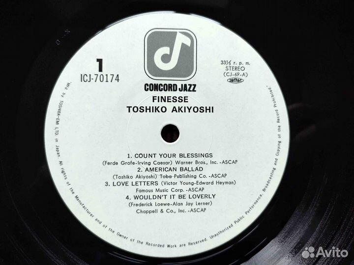 Toshiko Akiyoshi – Finesse – Japan 1978 OBI v1