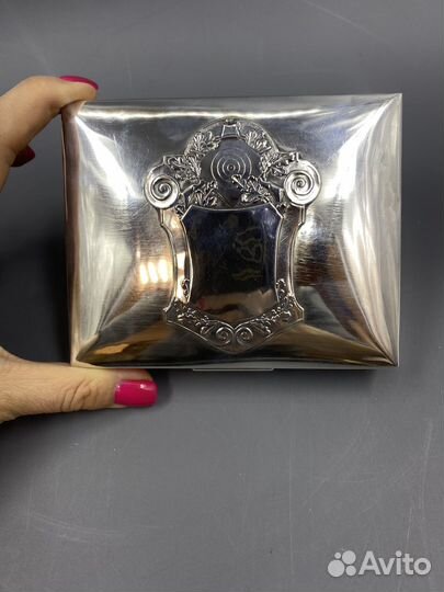 Шкатулка для сигар Стрельба Германия серебро