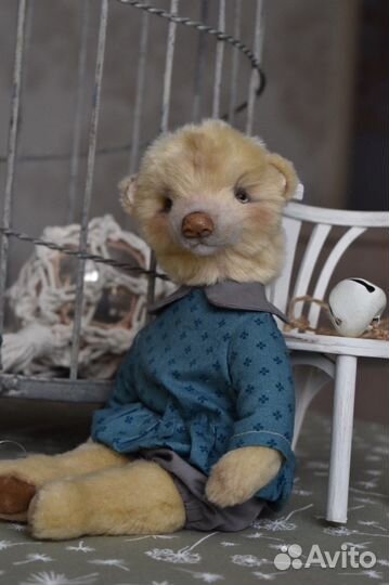 Мишка тедди коллекционный ручной работы