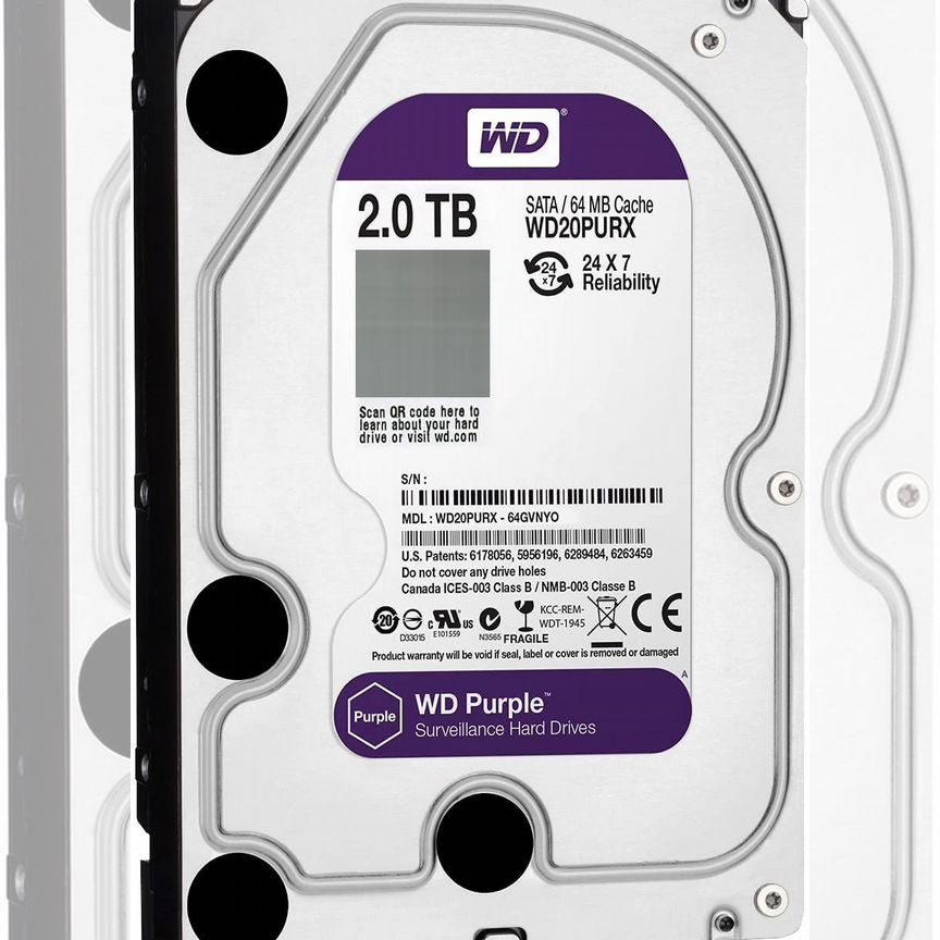 [WD20PURX] Жесткий Диск Western Digital 2tb Sata3 Wd20purx
