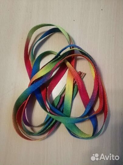 Шнурки для обуви разноцветные 1.3 м