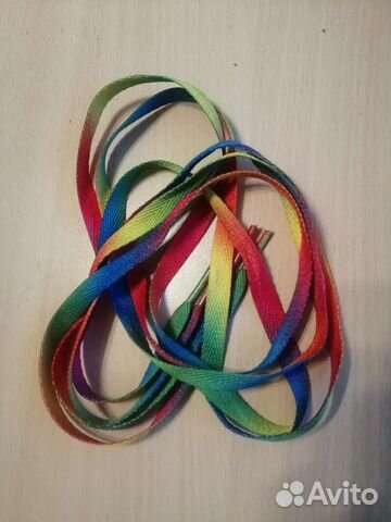 Шнурки для обуви разноцветные 1.3 м