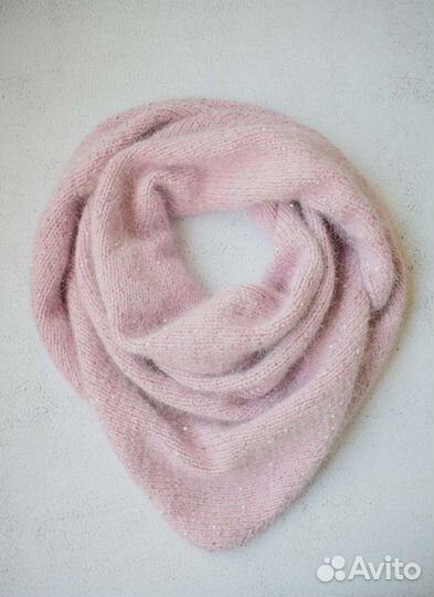 Платок, бактус, косынка, шапка из пуха норки