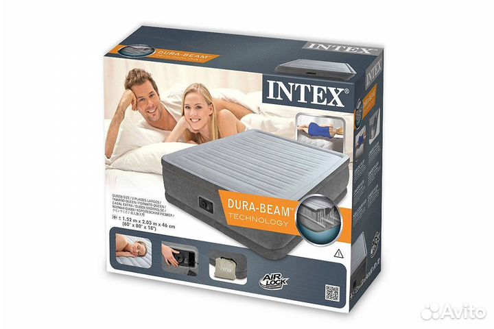 Надувная кровать Comfort-Plush 152x203x46