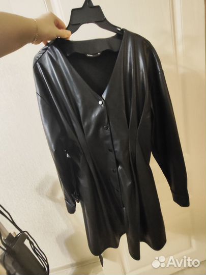 Эко кожа платье Defacto