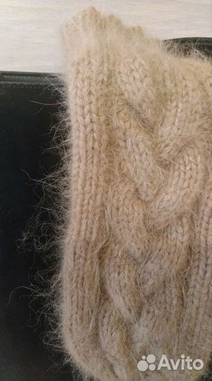 Варежки из пуха норки