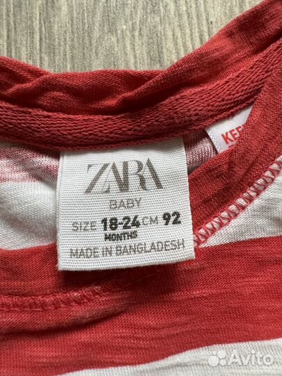 Комплект (шорты и майка) zara, 18-24 мес (92)