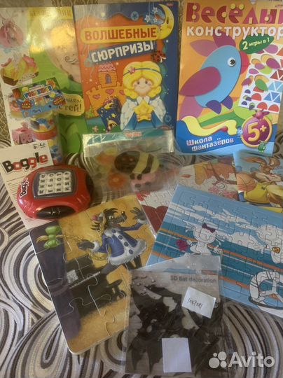 Наборы для творчества,пазлы,игры