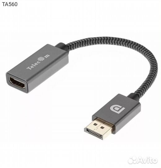 Видеокабель Telecom DisplayPort (M) - hdmi (F) 0