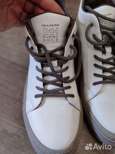 Мужские кожаные кеды 41 размер