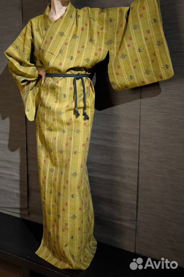 Кимоно юката. Зелёное