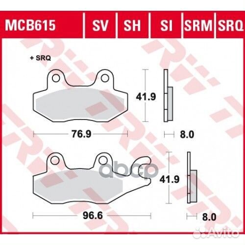 Колодки MCB615SI TRW