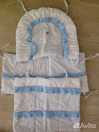 Бортики в кроватку сатин