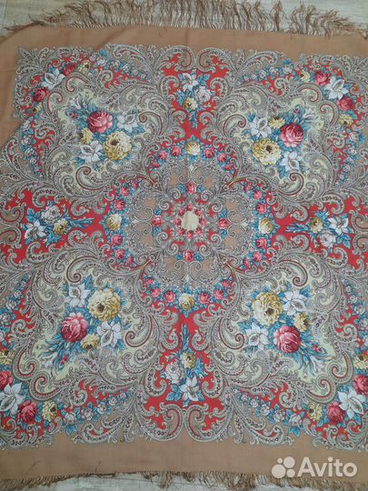 Новый Павловопосадский платок шерсть 100
