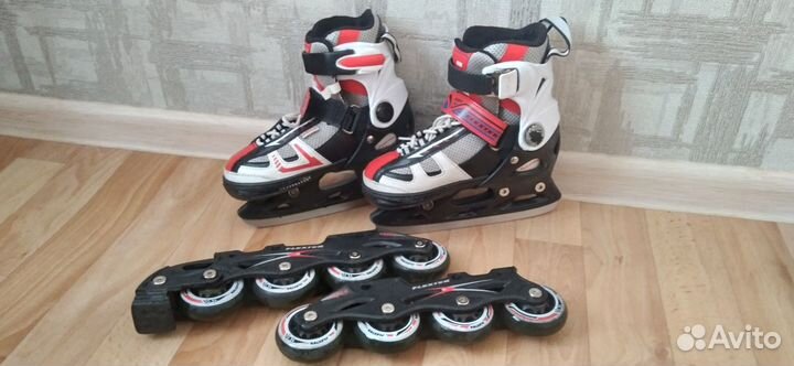Ролики-Коньки (лезвия и ролики),раздвижные 29-32 р