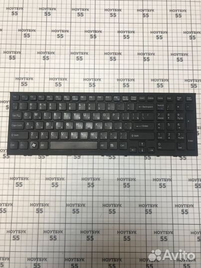 Клавиатура для ноутбука Sony VPC-EH черна с рамкой