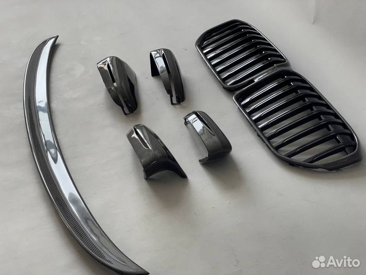 Ноздри зеркала спойлер BMW 7 G11 G12 LCI карбон