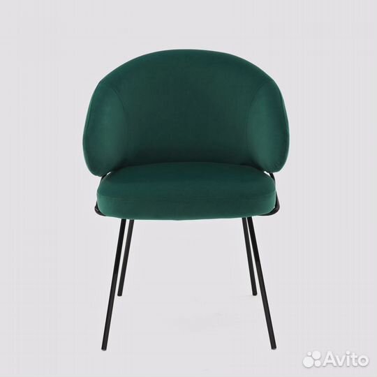 Дизайнерский стул Cosmos изумрудный, основание мет