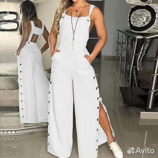 Комбинезон женский лен 46