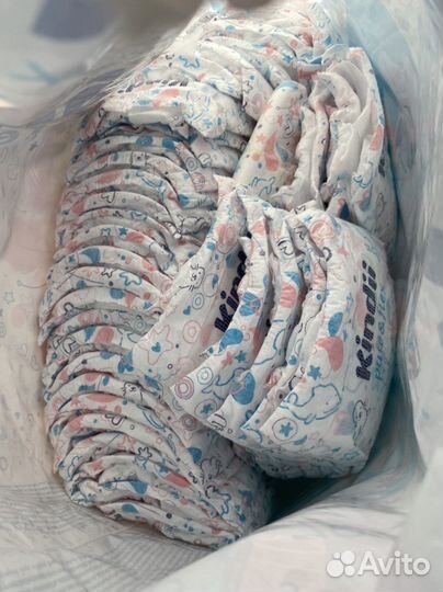 Подгузники Kindii 3-6 кг, полпачки