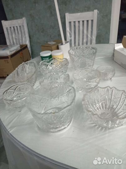 Хрустальные салатницы,конфетницы