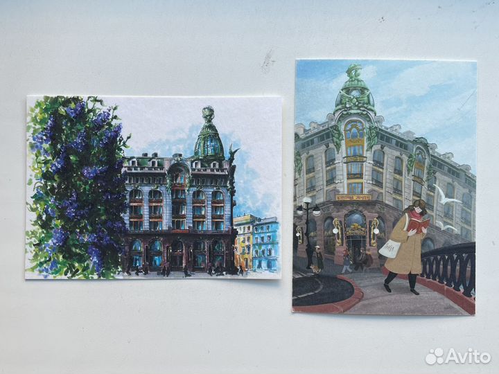 Набор открыток для посткроссинга разные 9 шт