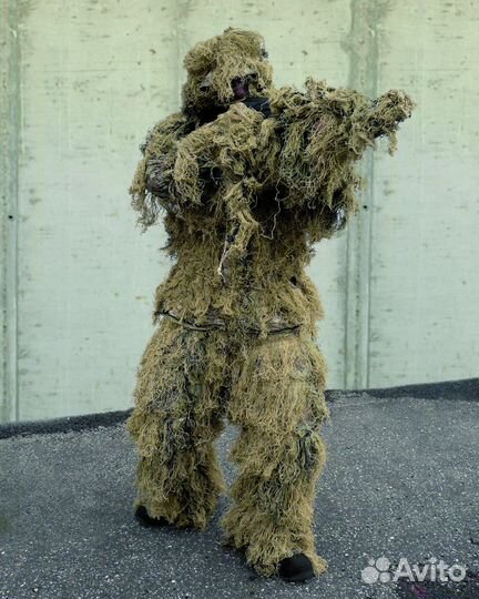 Ghillie camouflage suit Anti Fire 4-tlg w. threads