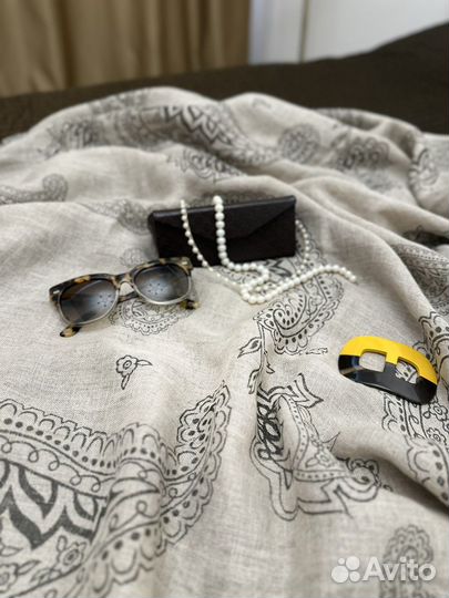 Палантин из льна Massimo Dutti