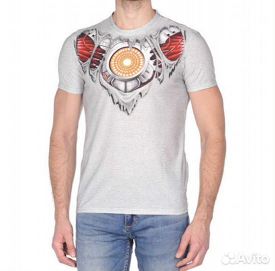 Футболка мужская новая Киборг 48 размер