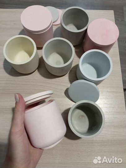 Баночки для свечей гипс