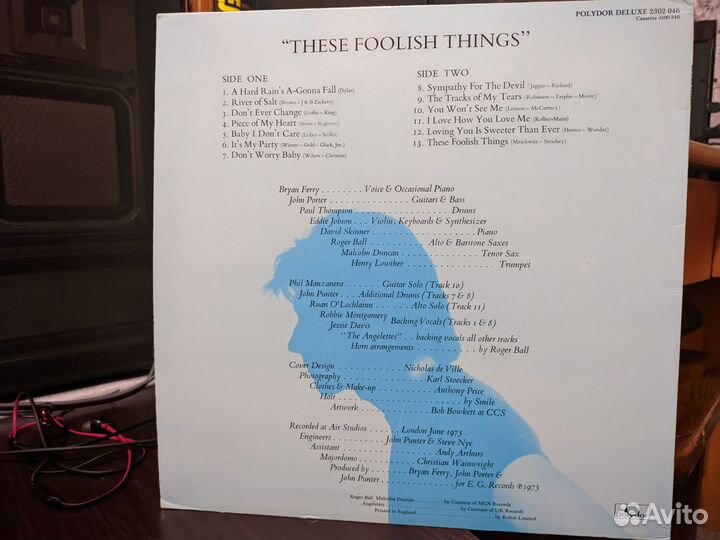 Bryan Ferry These Foolish Things LP 1st UK